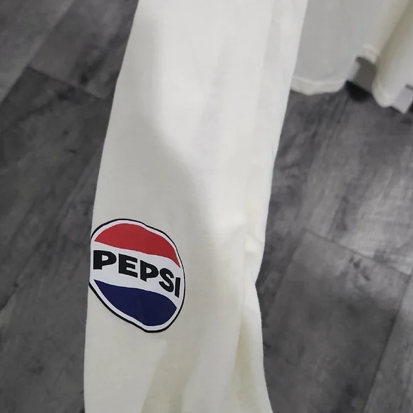 Cream Long Sleeve Shirt with Orange Logo - Picture 2 of 4